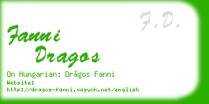 fanni dragos business card