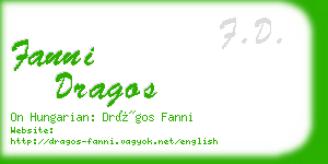 fanni dragos business card